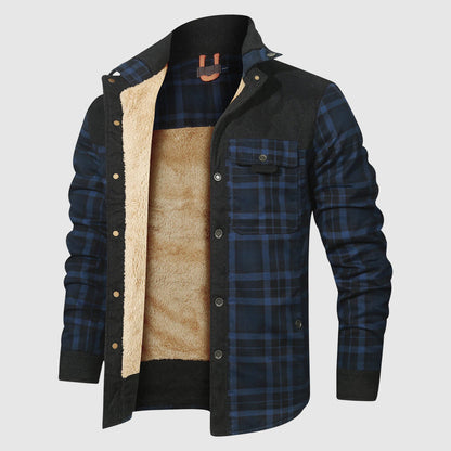 Herrjacka Vinter Pläddesign med Sherpa Foder 2