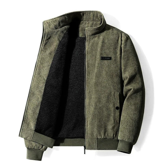 Herrjacka Vinter Retro Sherpa Cord för Kalla Dagar 0