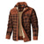 Herrjacka Vinter Rutig Sherpa Fodrad Flanell Casual Bomberjacka 0