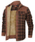 Herrjacka Vinter Rutig Sherpa Fodrad Flanell Casual Bomberjacka 11