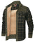 Herrjacka Vinter Rutig Sherpa Fodrad Flanell Casual Bomberjacka 12