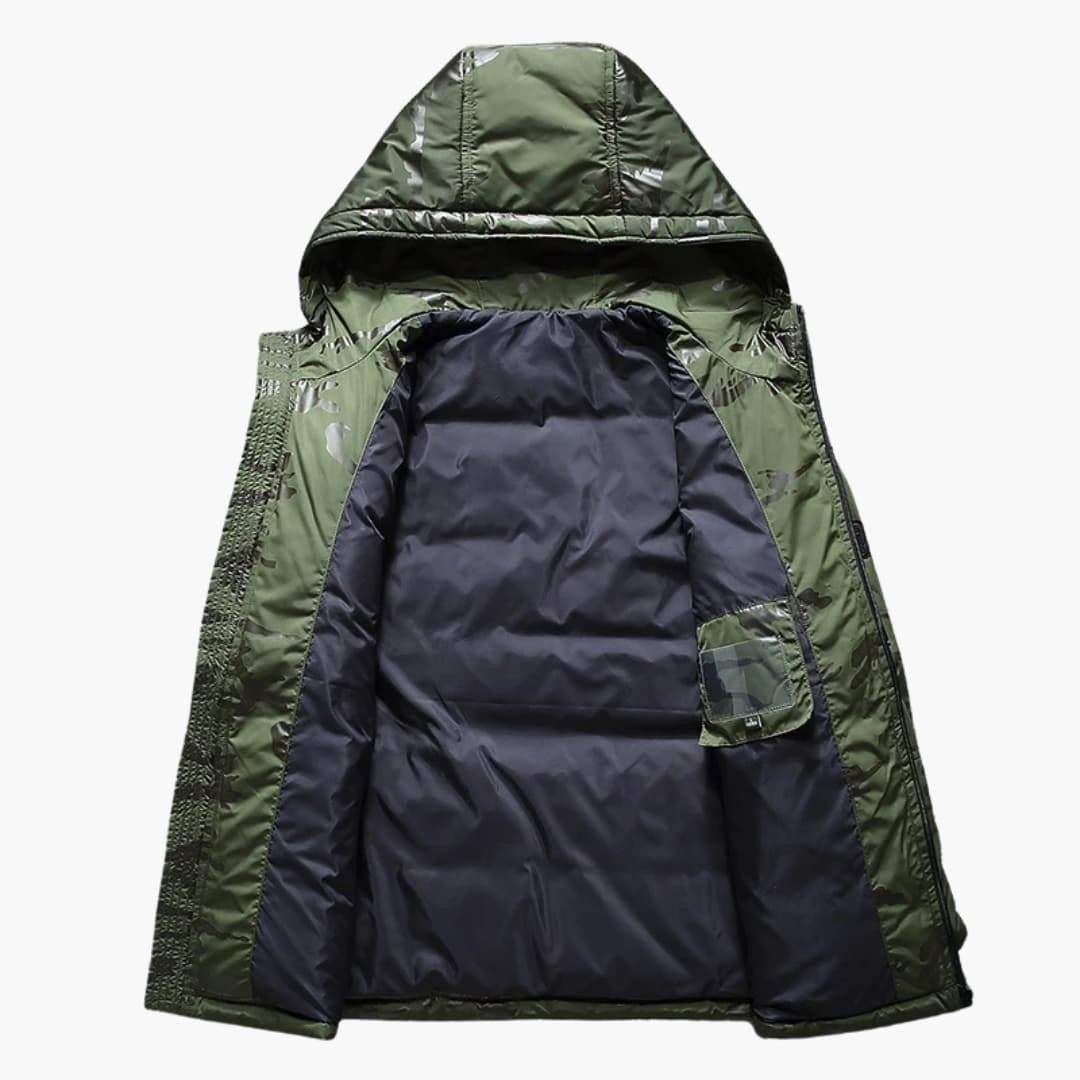 Herrjacka Vinter med Huva och Praktisk Dragkedja 4