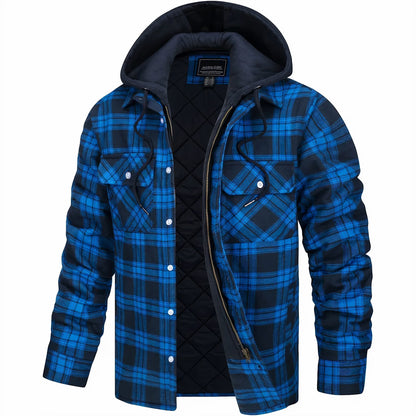 Herrjacka i quiltad rutig stil 4