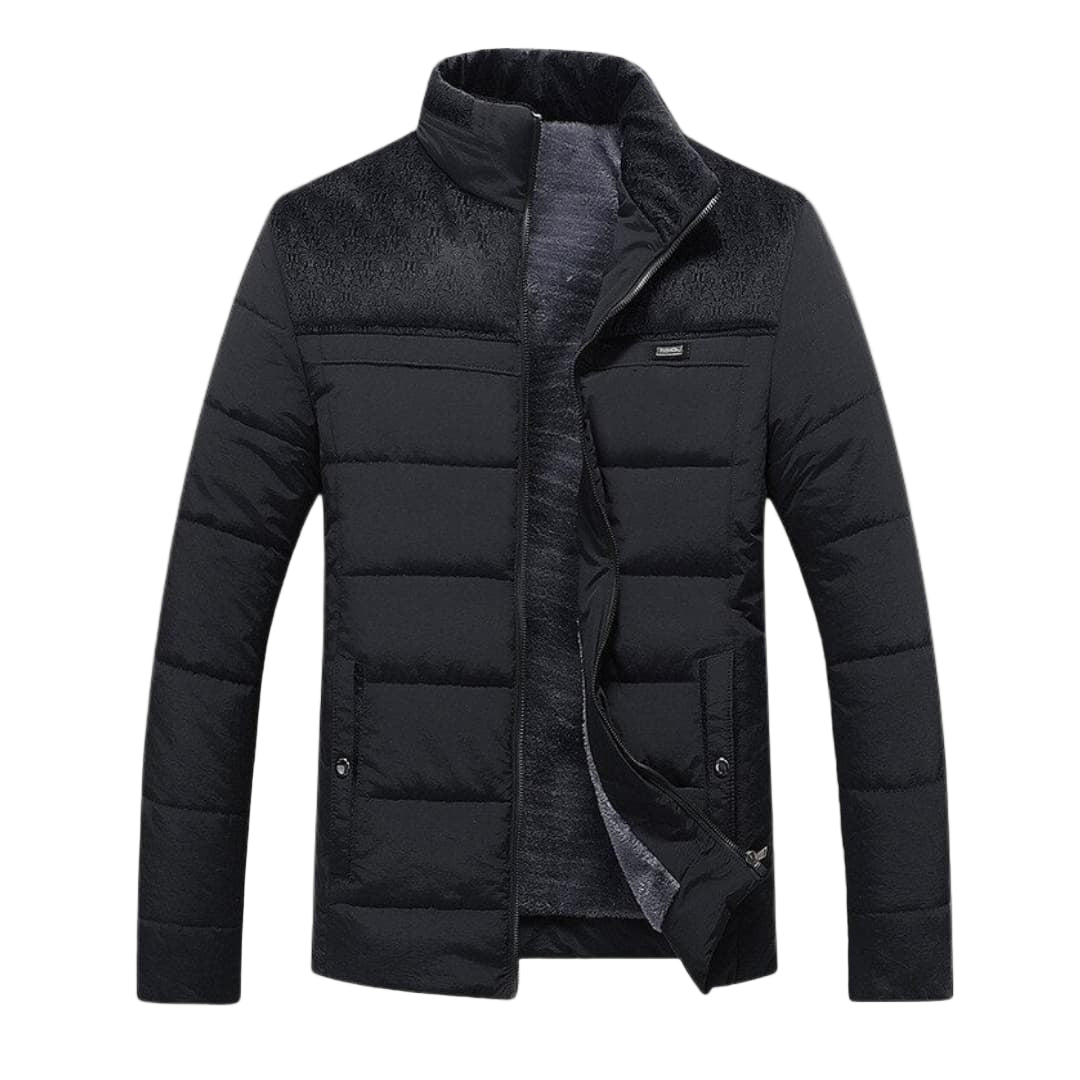 Herrjacka med stående krage och modern design 0