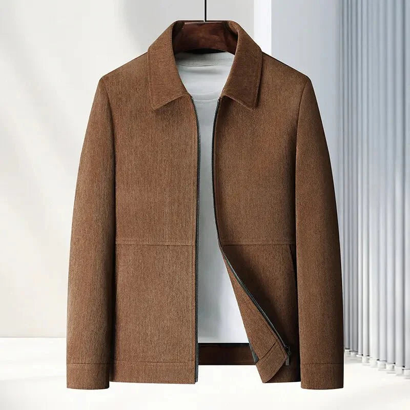 Herrjacka mellanlängd med tidlös design 5