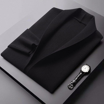 Herrkofta Med Öppen Front Och Sjalkrage För Vår Och Höst 4