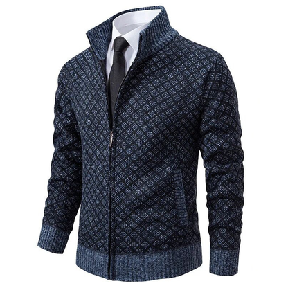 Herrkofta i jacquard med mjuk komfort 1