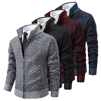 Herrkofta i jacquard med mjuk komfort 4