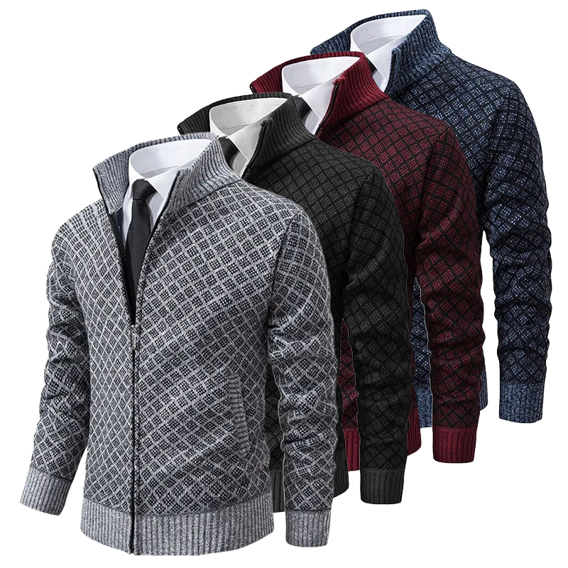 Herrkofta i jacquard med mjuk komfort 4