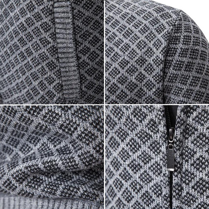 Herrkofta i jacquard med mjuk komfort 5