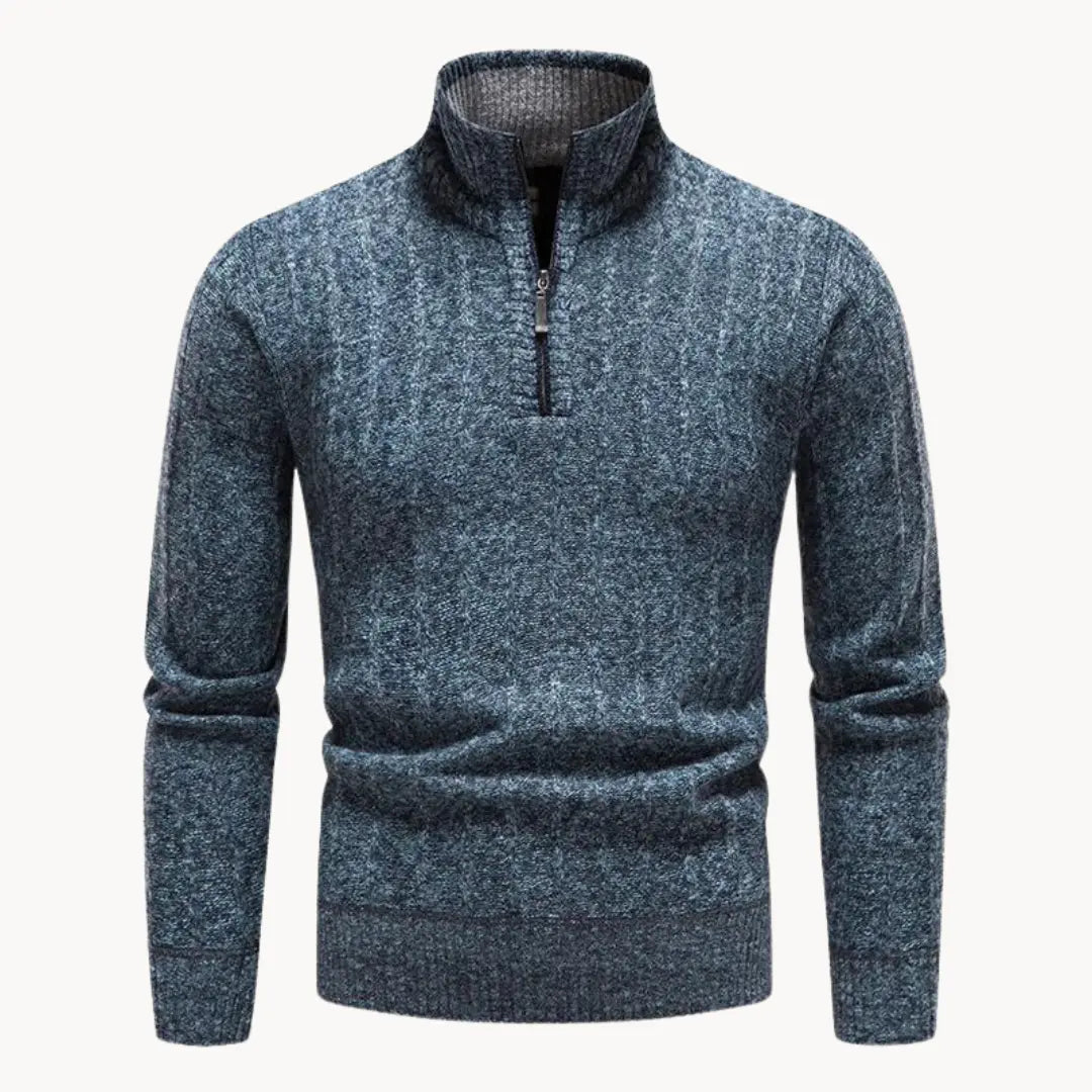 Herrkvartströja med Dragkedja Modern Stil 7
