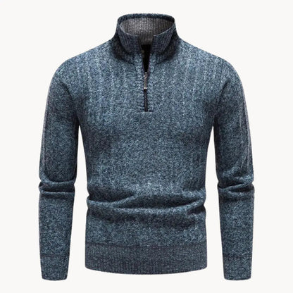 Herrkvartströja med Dragkedja Modern Stil 7