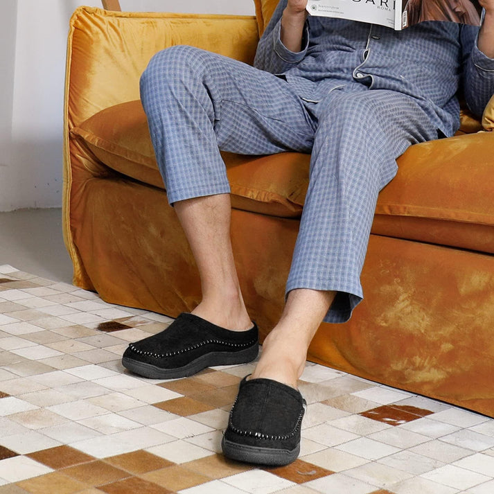 Herrpantofflor i Mjuk Textil för Hemmet 6