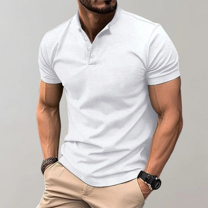 Herrpikétröja Casual Slimmad Stil 4