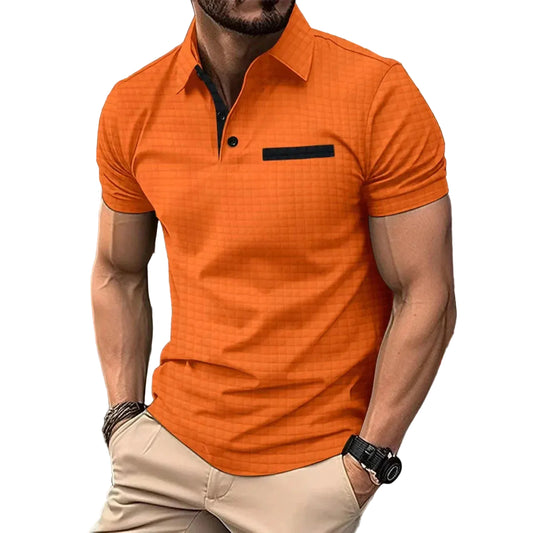 Herrpikétröja Casual Stil 0