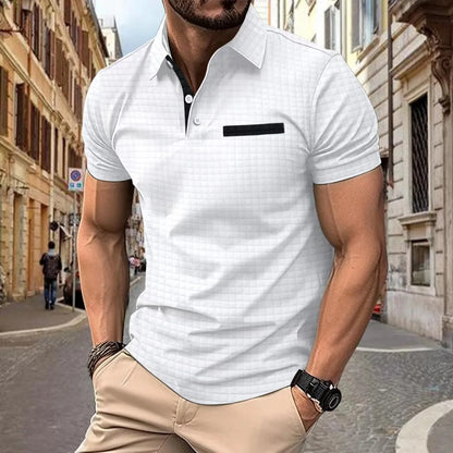 Herrpikétröja Casual Stil 1