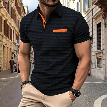 Herrpikétröja Casual Stil 3