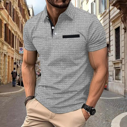 Herrpikétröja Casual Stil 4