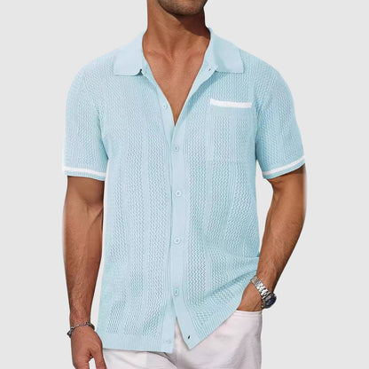 Herrpikétröja med Retro Stil 3