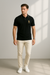Herrpolo Modern Snitt Mjuk Väv med Broderade Detaljer 1