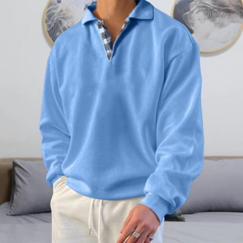 Herrpullover Lätt Material Avslappnad Passform 2
