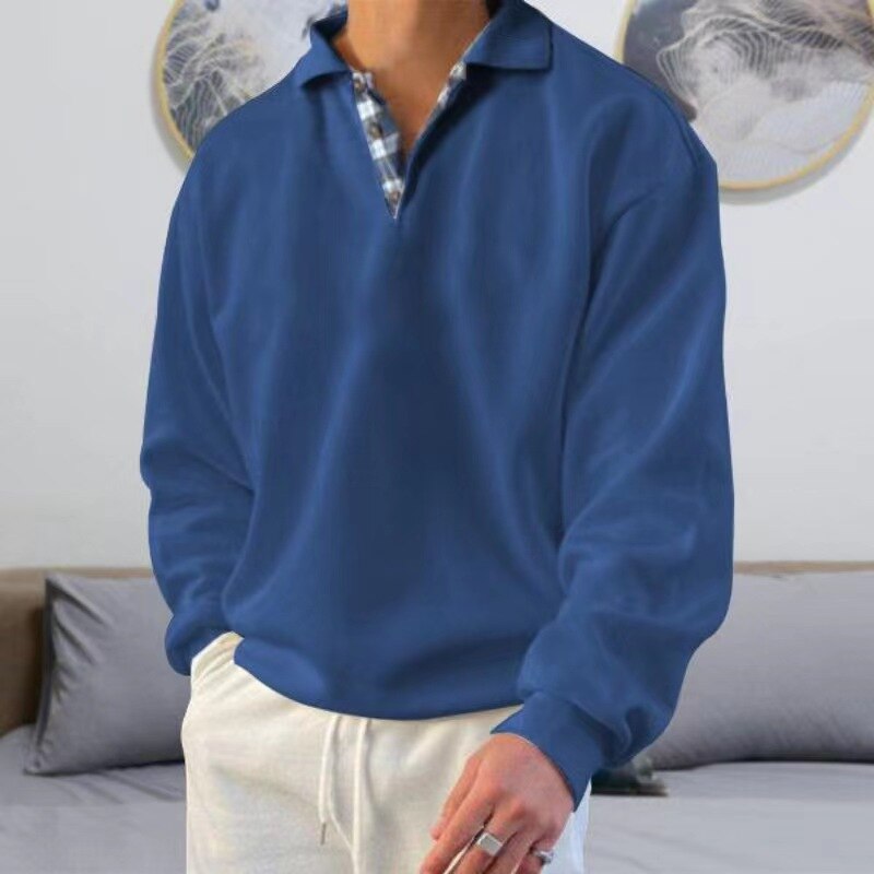 Herrpullover Lätt Material Avslappnad Passform 5