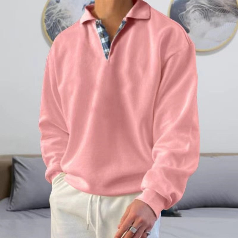 Herrpullover Lätt Material Avslappnad Passform 6