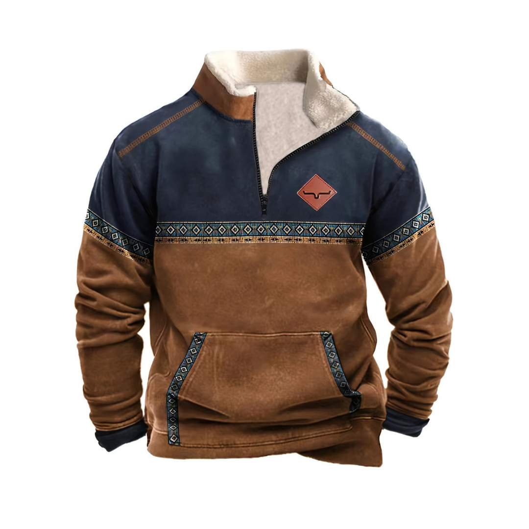 Herrpullover Modern Design med Reissverschluss Högkvalitativa Textilier 0