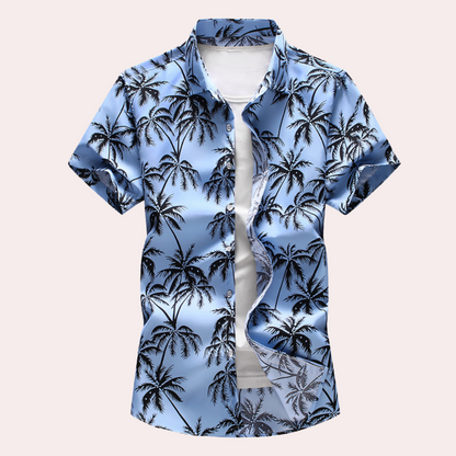 Herrskjorta Blommig och Hawaiiansk för Sommar 1