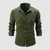 Herrskjorta Casual Worker Stil 100% Bomull Med Funktionella Fickor 1