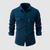 Herrskjorta Casual Worker Stil 100% Bomull Med Funktionella Fickor 7