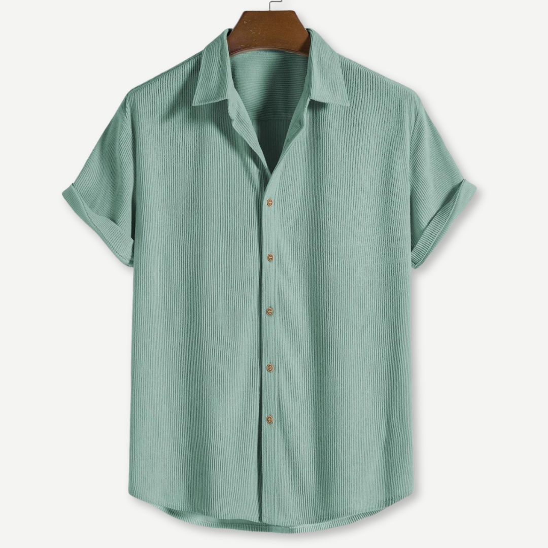 Herrskjorta Corduroy Klassisk Knappdesign Mjuk och Andningsbar 1