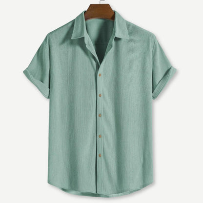 Herrskjorta Corduroy Klassisk Knappdesign Mjuk och Andningsbar 1