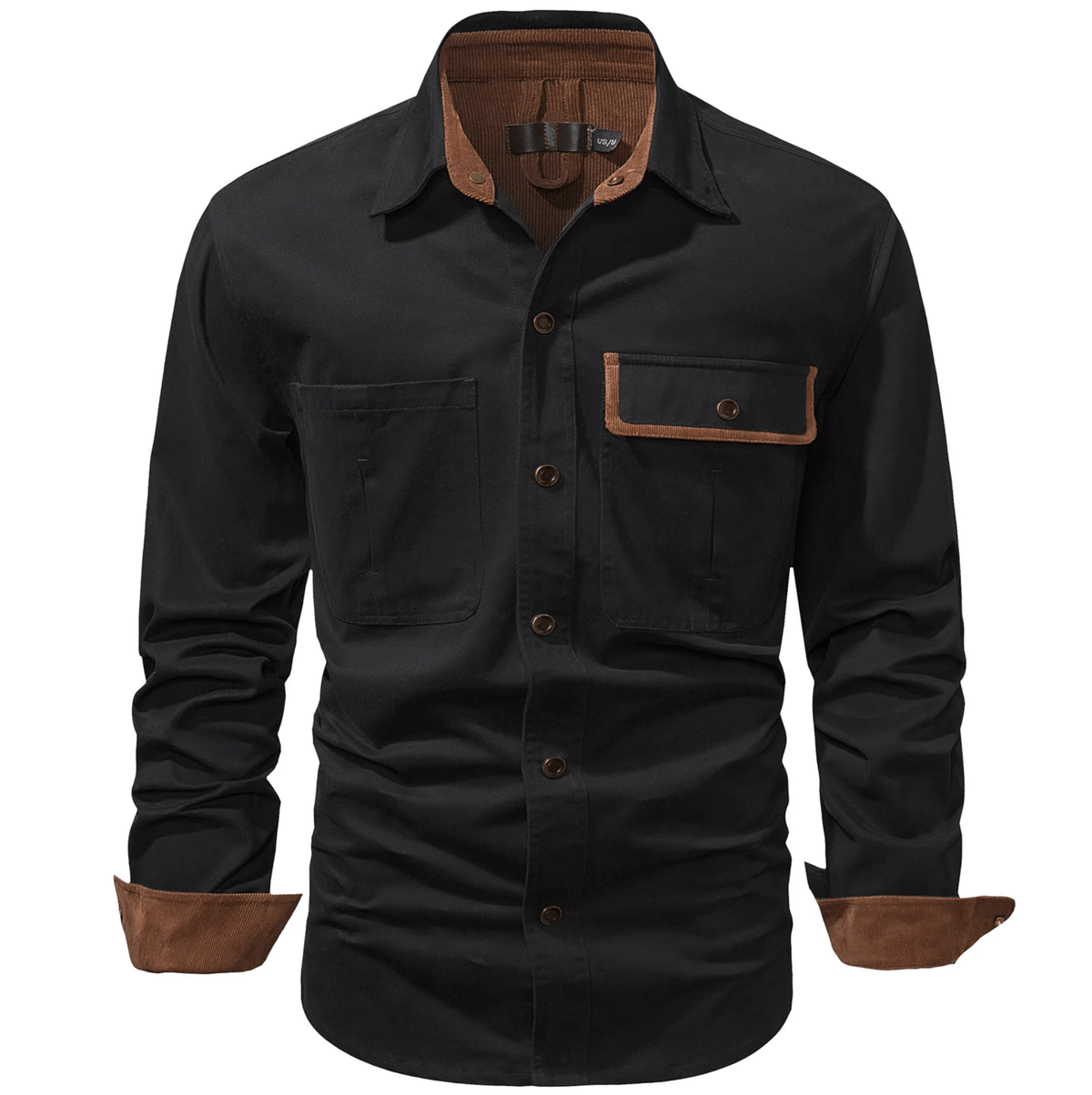 Herrskjorta Jacka Med Dubbelton Design I 100% Bomull 1