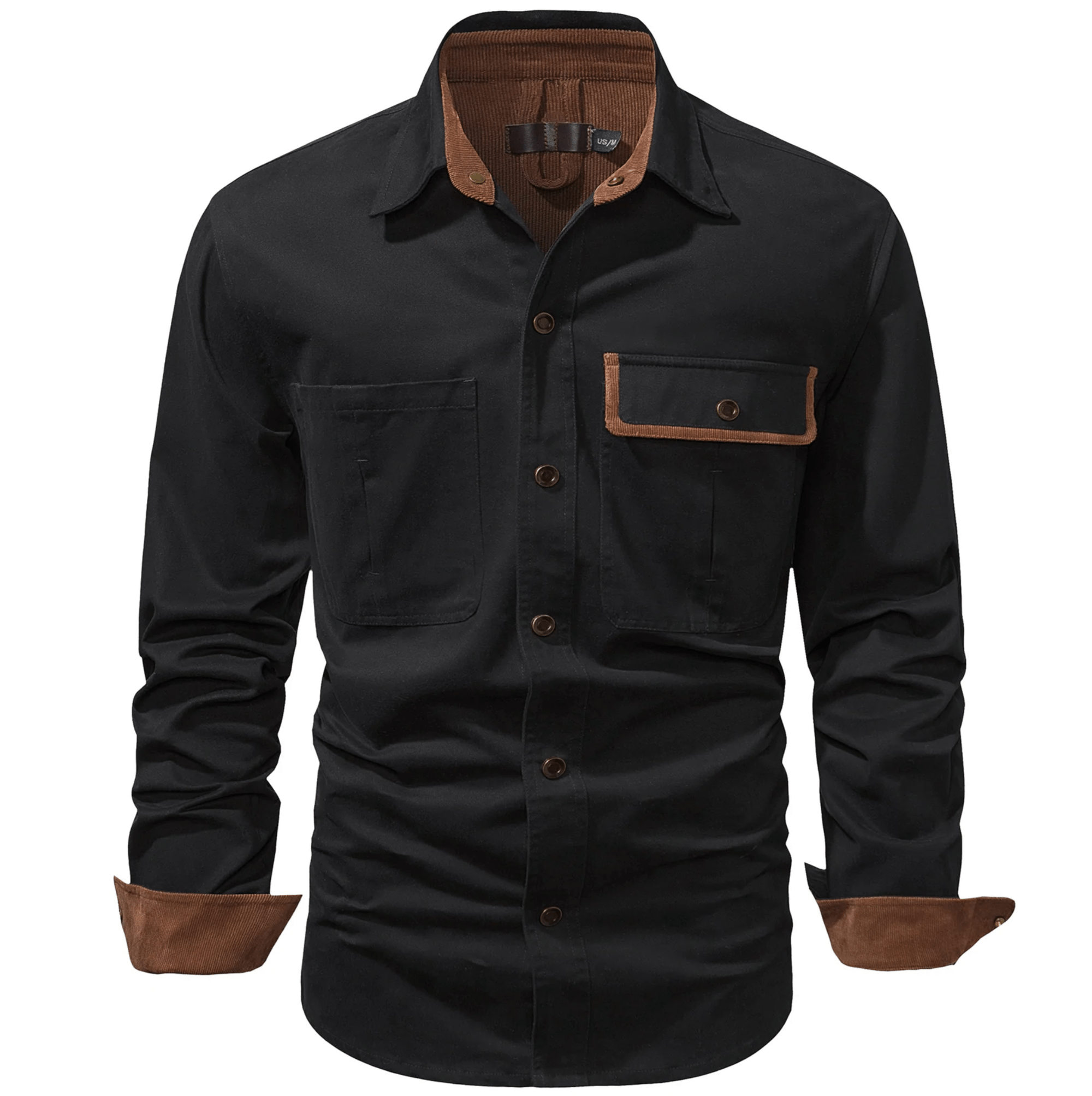Herrskjorta Jacka Med Dubbelton Design I 100% Bomull 1