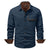 Herrskjorta Jacka Med Dubbelton Design I 100% Bomull 4