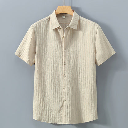 Herrskjorta Kortärmad Casual Stil Med Punktkrage 2