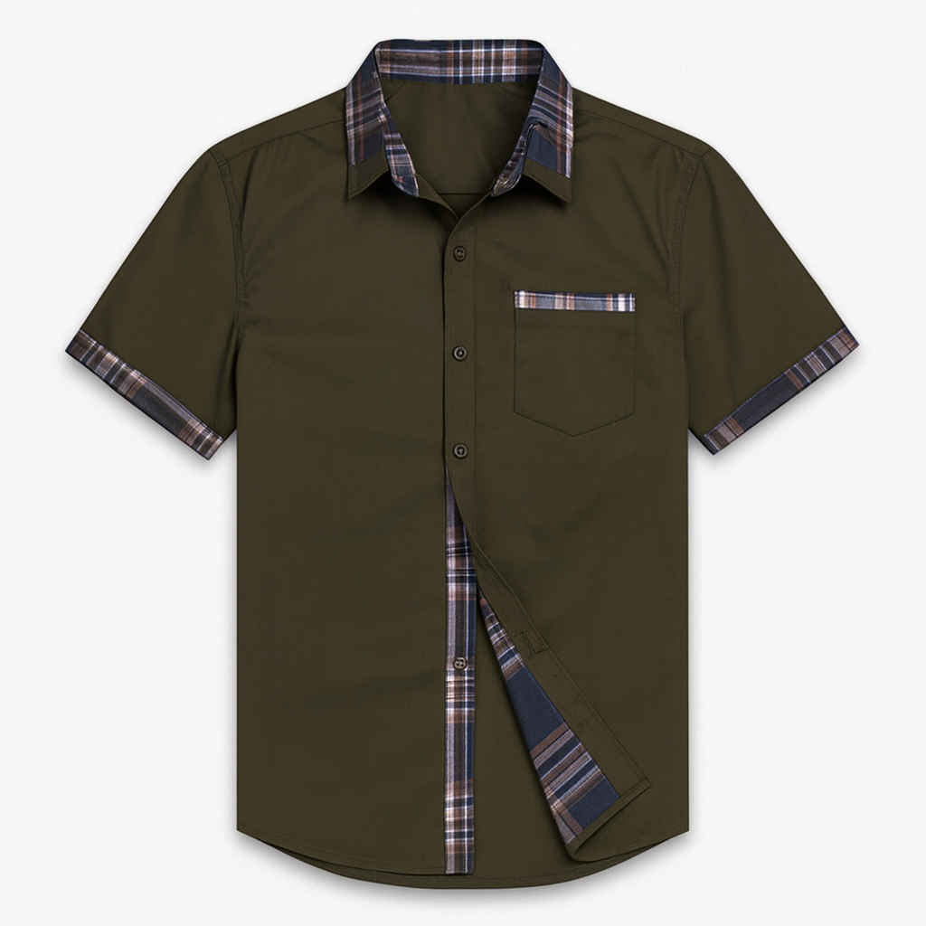 Herrskjorta Kortärmad Modern Stil 8