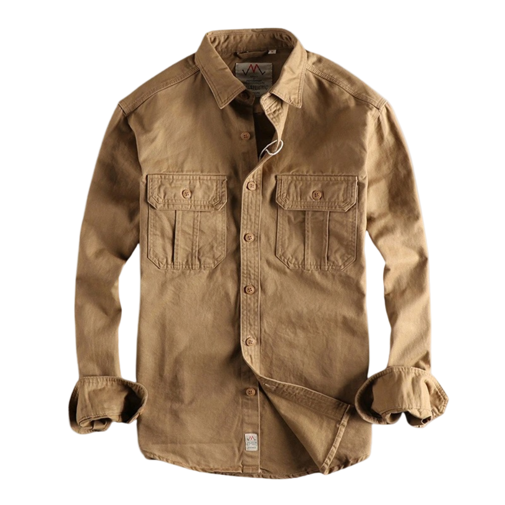 Herrskjorta Långärmad Casual Stil 0