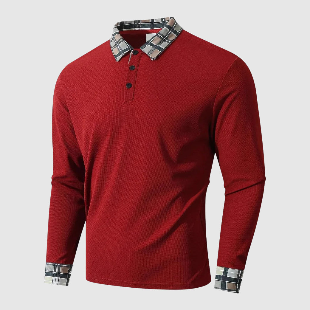 Herrskjorta Långärmad med Rustik Trim 3