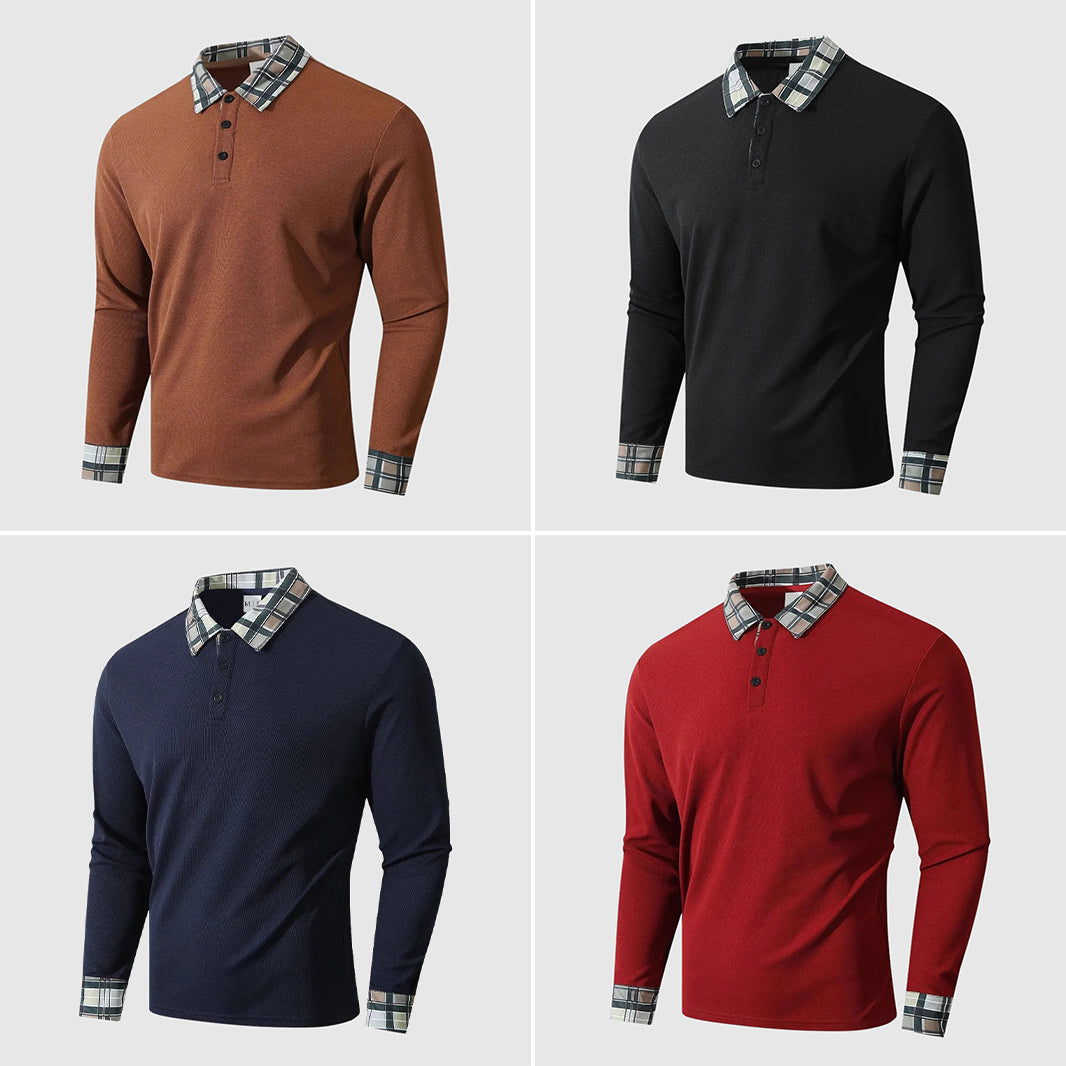 Herrskjorta Långärmad med Rustik Trim 4