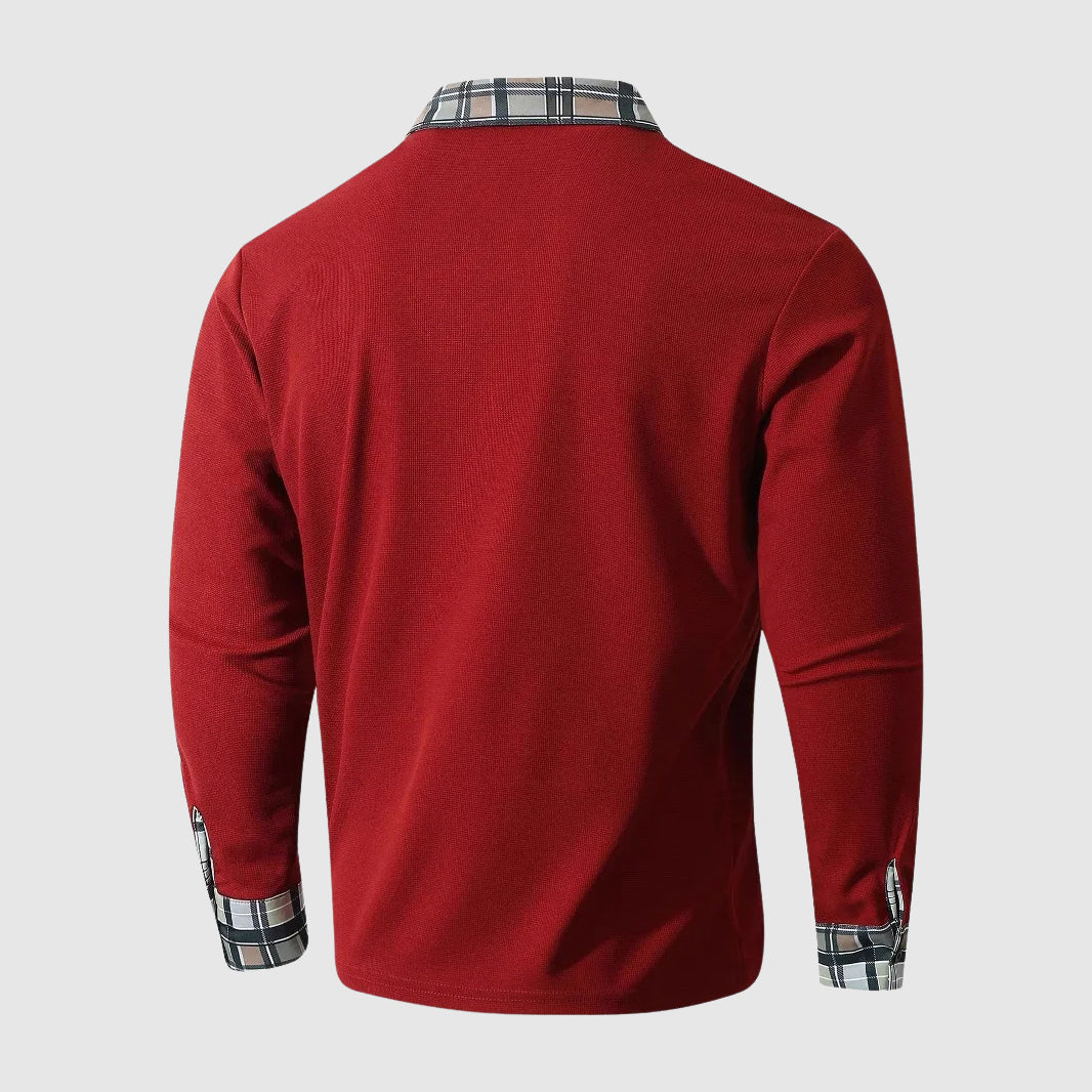 Herrskjorta Långärmad med Rustik Trim 5