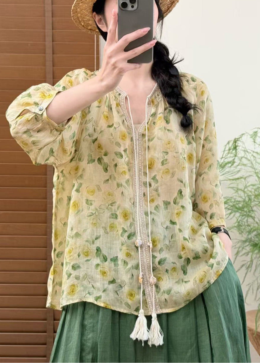 Herrskjorta Oversized med Tryck för Avslappnad Stil 3