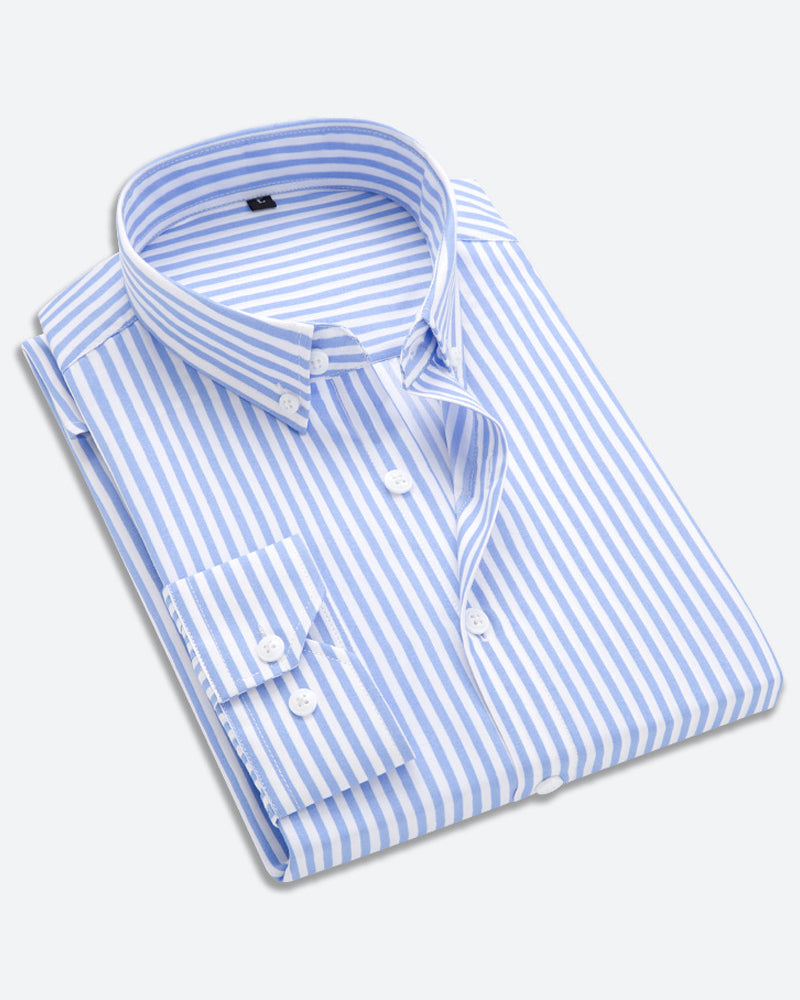 Herrskjorta Randig Business Stil Modern 3
