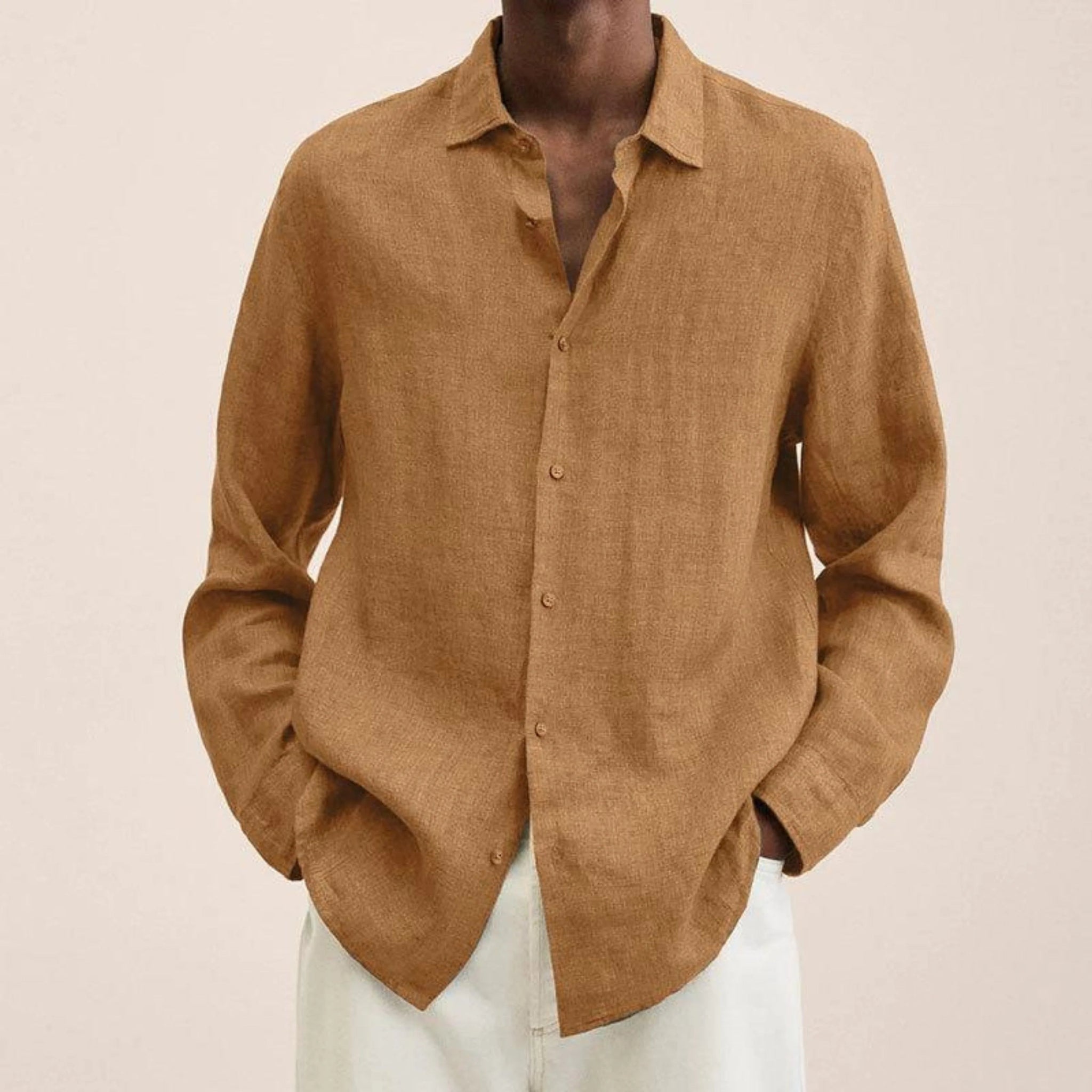 Herrskjorta Slim-fit Klassisk Stil 4