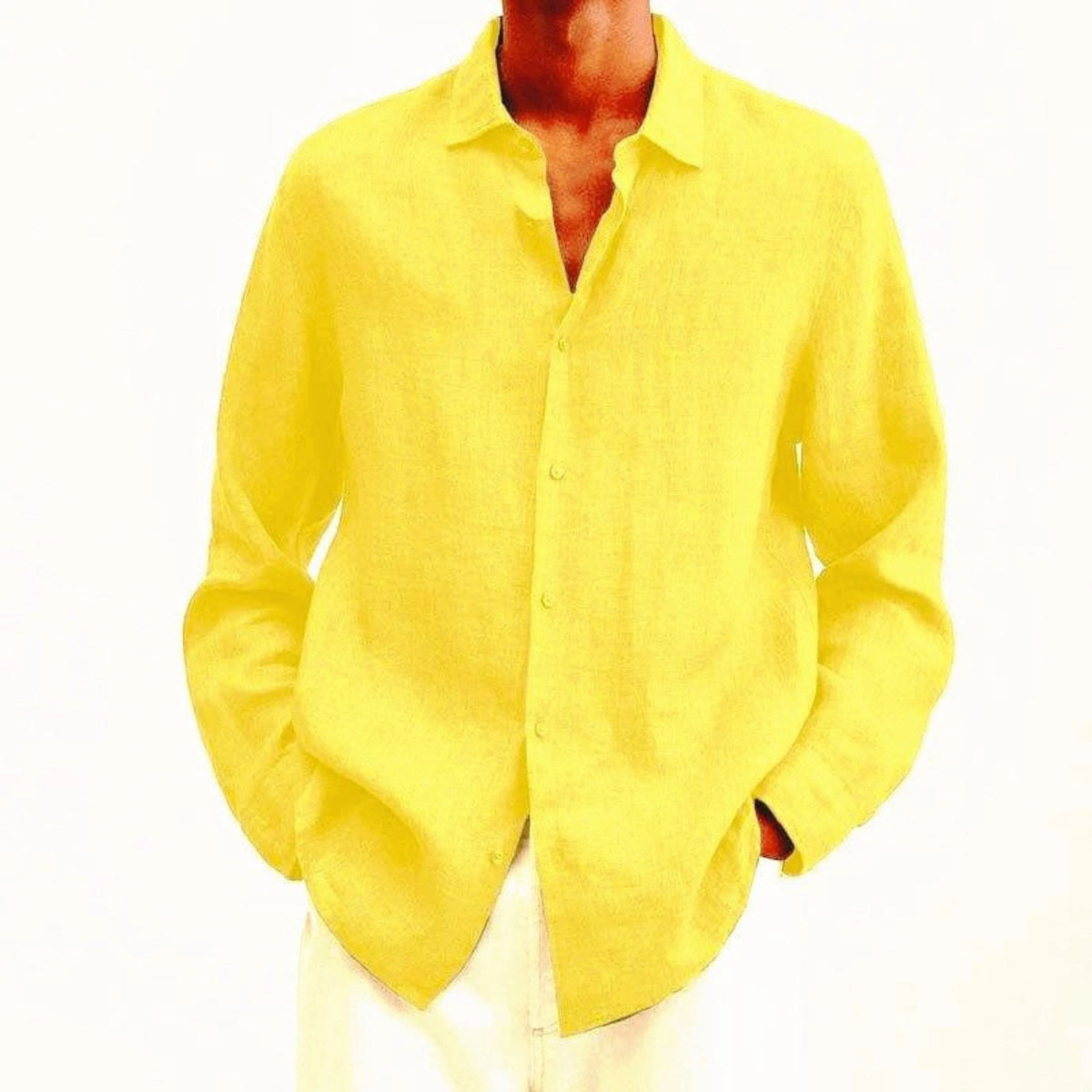 Herrskjorta Slim-fit Klassisk Stil 5