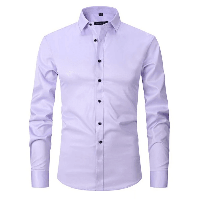 Herrskjorta Smart Casual Stretch Slim Fit Tyg 11
