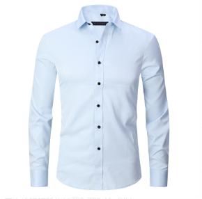 Herrskjorta Smart Casual Stretch Slim Fit Tyg 12