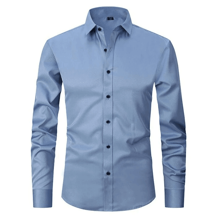 Herrskjorta Smart Casual Stretch Slim Fit Tyg 6