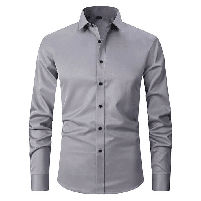 Herrskjorta Smart Casual Stretch Slim Fit Tyg 9